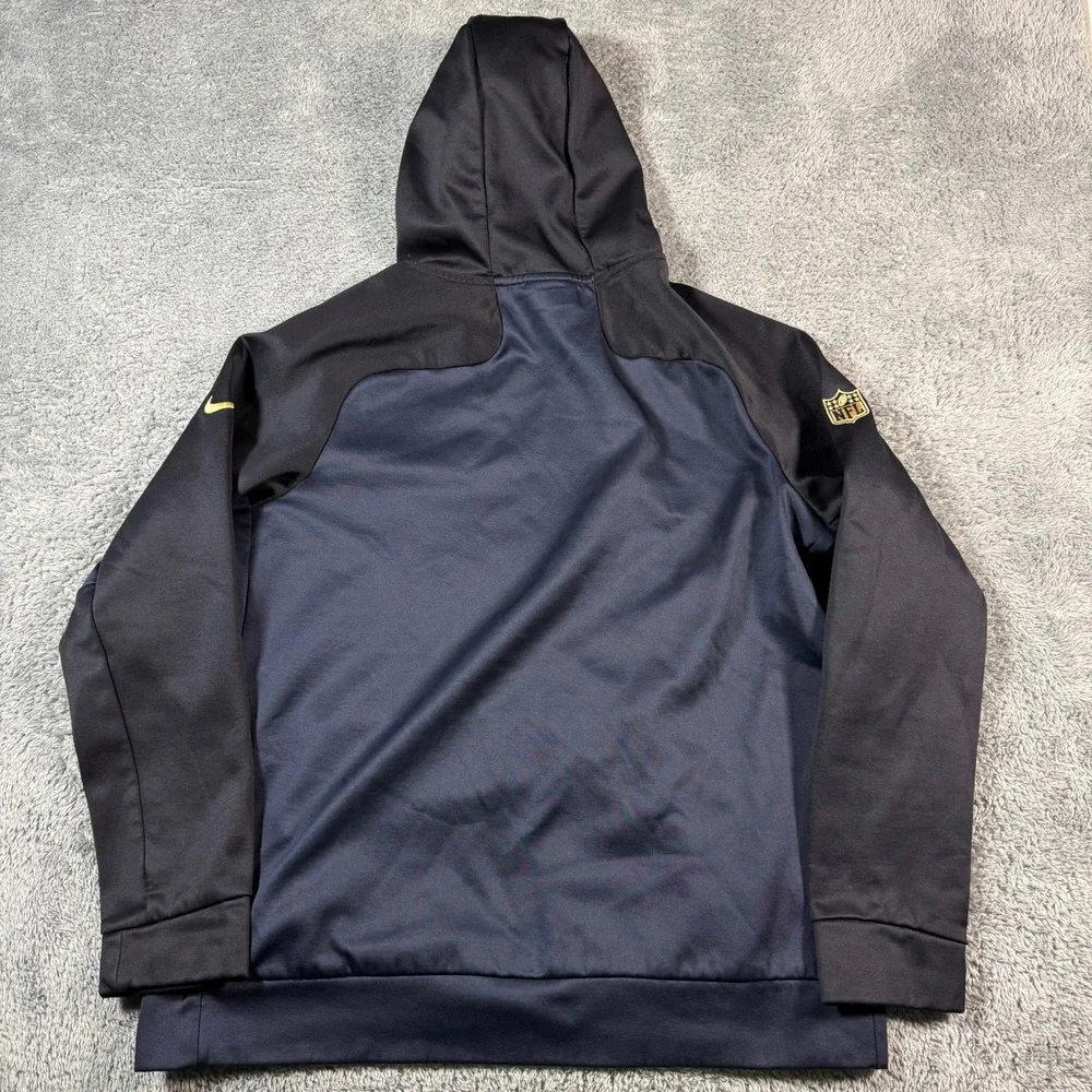 Nike Houston Texans‎ NFL Hoodie Mens Large Navy Blue Therma-FIT Onfield Apparel